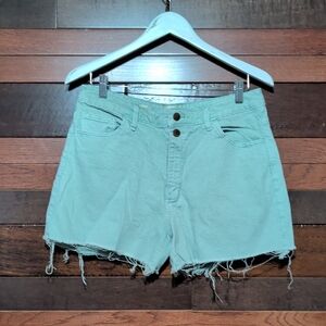 NWOT Universal Thread Mint Green Frayed Hem High-Rise Shorts